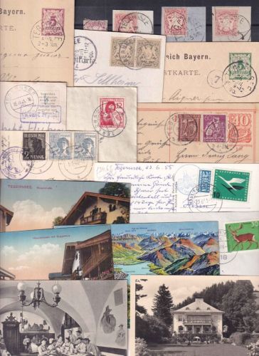 Bayern/DR/All.Bes./BRD - Tegernsee 37 Belege/Ansichtskarten u.a. ex 1869/1982