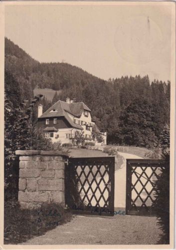 Bayern - Tegernsee Villa/Hausansicht sw-Foto-AK gelaufen 1953