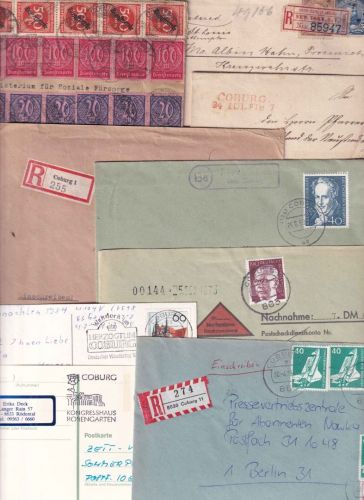 Th&T/DR/All.Bes./BRD - Coburg 30 Belege ex 1847/1991
