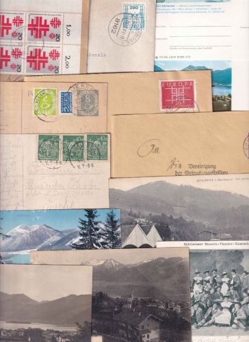 Bayern/DR/BRD - Schliersee 16 Briefe/Ganzsachen/Ansichtskarten ex 1901/1984