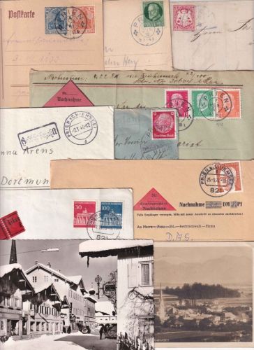 Bayern/DR/All.Bes./BRD - Prien (Chiemsee) 11 Briefe/Postkarten/AK ca. 1873/1972