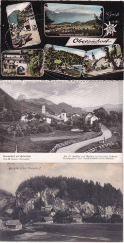 Bayern - Oberaudorf 3 farbige/sw-Ansichtskarten ex 1909/1961