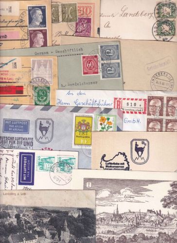 Bayern/DR/All.Bes./BRD - Landsberg a/Lech 33 Belege ex 1893/1992