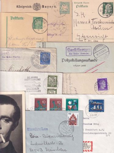 Bayern/DR/BRD - Diessen a. Ammersee 10 Briefe 1878/1997