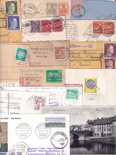 NDP/DR/All.Bes./DDR/BRD - Plauen 16 Belege ex 1871/1993