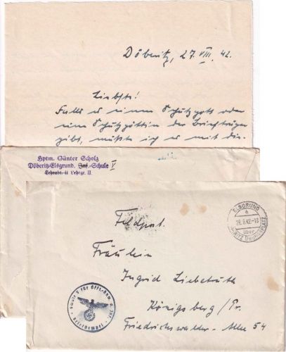 DR - Elsgrund ü. Döberitz Übungsplatz 28.8.42 Poststelle I Feldpostbrief