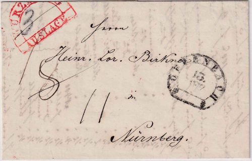 Thurn&Taxis/Bayern - Offenbach 13.12.1840 Auslagenbrief n. Nürnberg