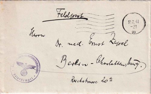 DR - Unterseeboots-Abnahmekommando (U555) Feldpostbrief 19.2.41 (Kaleu Horrer !)