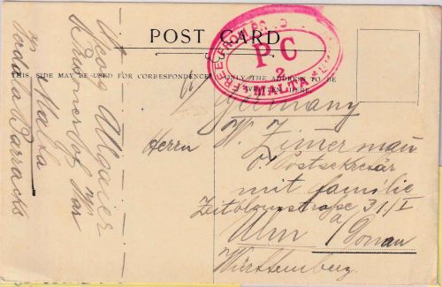 Malta/Württemberg - Jerdala Barracks 6.9.15 Kriegsgefangenenkarte n. Ulm Zensur