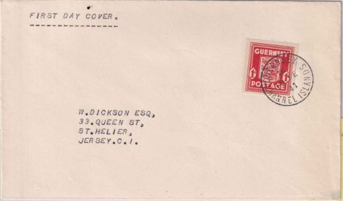 Dt.Bes. Kanalinseln - Guernsey 1 P. Wappen Inselbrief/FDC 18.2.41