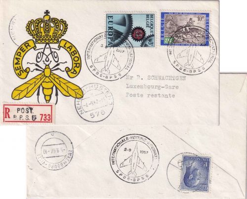 Belgien - Militärpost BPS6 (Neheim-Hüsten) Einschreibbrief n. LUXEMBURG 1967