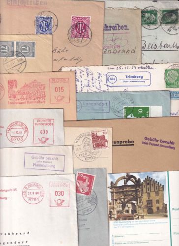 Bayern/DR/All.Bes./BRD - Hammelburg 18 Belege ex 1911/1981