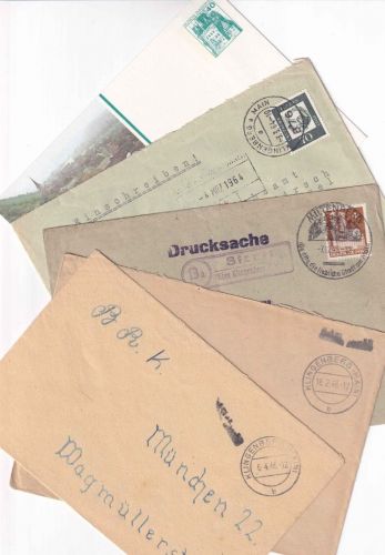 All.Bes./BRD - Klingenberg (Main) 5 Belege ex 1946/1978