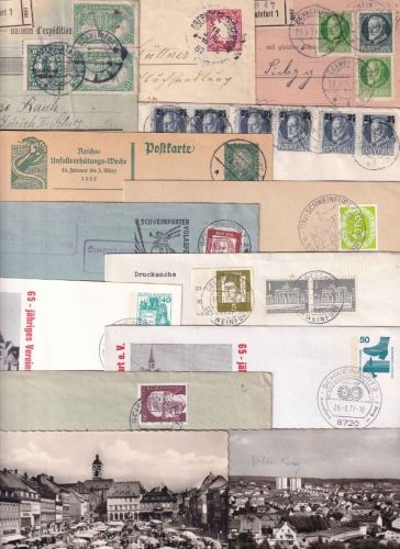 Bayern/DR/BRD - Schweinfurt 17 Belege ex 1874/1977