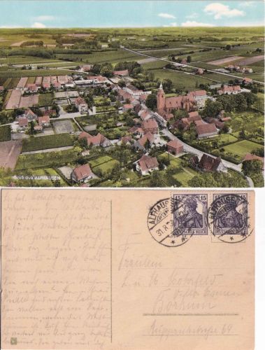 DR/BRD - Alfhausen Fernkarte 1920 + farb. Ansichtskarte ca. 1960