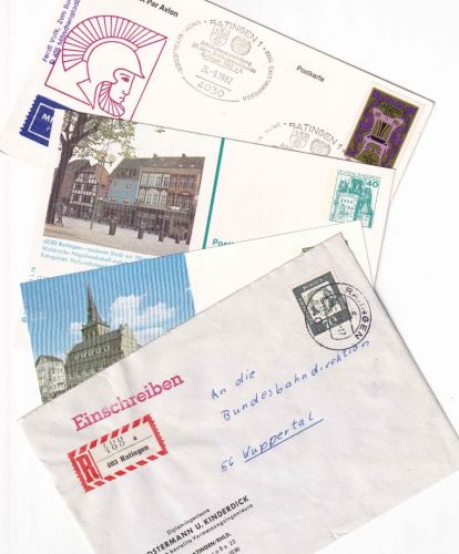 BRD - Ratingen ex 1965/1982 (2 Bild-GA, Lupo-Brief n. LIBANON, R-Brief)