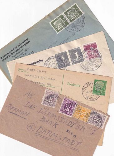 AM-Post/BRD - Beverungen 1946/1968 4 Belege