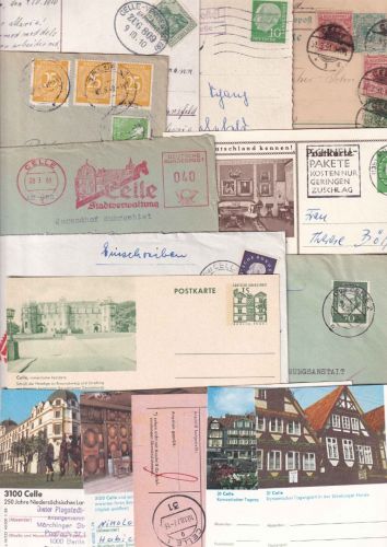 DR/All.Bes./BRD - Celle ex 1891/1991 1943/1961 16 Belege