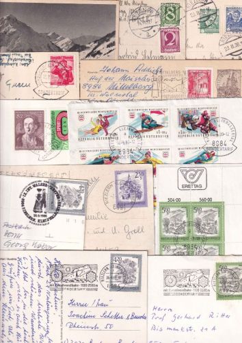 Österreich - Kleinwalsertal ex 1927/1988 11 Belege/1 Briefstück