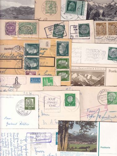 Bayern/DR/All.Bes./BRD - Oberstdorf ex 1892/1978 19 Belege/interessantes Lot !