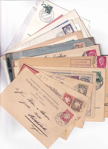 Bayern/DR/All.Bes./BRD - Kaufbeuren ex 1885/1997 interessantes Lot/31 Belege