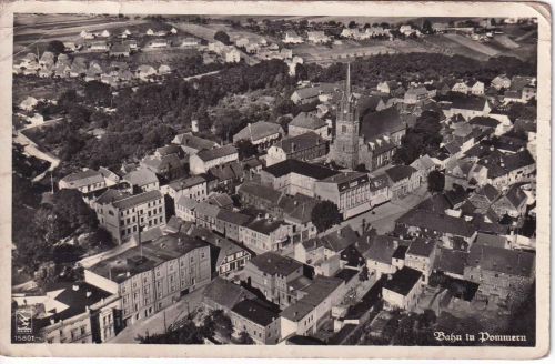 Pommern - Bahn sw-Luftbild-AK ca. 1935 gelaufen