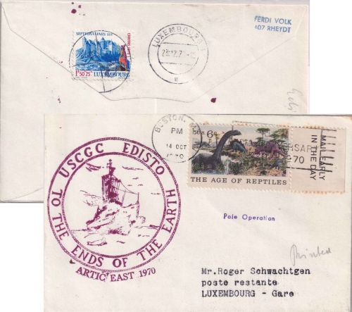 USA/Luxemburg - USCGC Edisto Arctic East 1970 Brief Boston n. LUXEMBURG