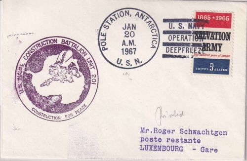 USA - Pole Station Antarctica 1967 USN Construction Btn Unit 201 Brief