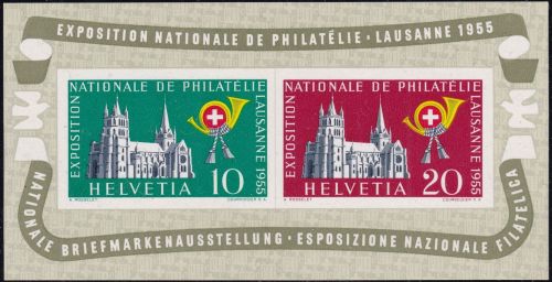 Schweiz - NABA (Lausanne) 1955 Blockausgabe postfrisch/MNH