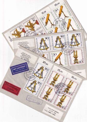 BRD - Jugend/Optik Satz u.a. 3x Lupo-Eilbrief n. ISRAEL Tübingen -Haifa 1981