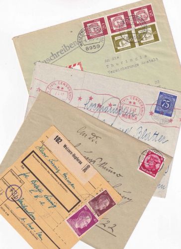 DR/All.Bes./BRD - Weizern-Hopferau 4 Heimatbelege ex 1933/65