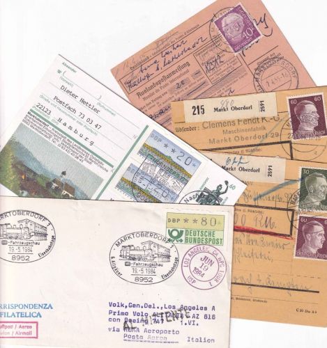 DR/BRD - Marktoberdorf 5 Heimatbelege ex 1943/1999