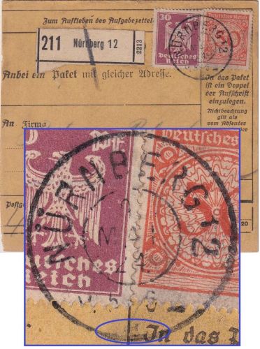 DR - Nürnberg 12 9. MAI 24 bayer. Reserve-K2 Paketkarte n. Hamburg