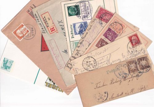 Bayern/DR/FZ/BRD - Kusel 8 Heimatbelege (Landpost, Einschreiben etc.) ex 1901/76