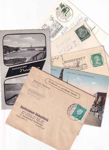 DR/BRD - Norderney 6 Heimatbelege ex ca. 1900/1974