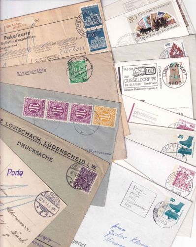 DR/All.Bes./BRD - Lüdenscheid 14 Heimatbelege ex 1913/1990
