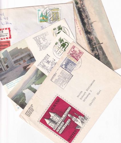 DR/BRD - Witten a.d. Ruhr 5 Heimatbelege ex 1900/1983
