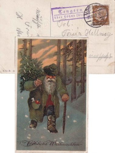 DR - Tengern ü. Löhne (Westf.) Landpost-Ra2 Weihnachtskarte/Ortsdrucksache