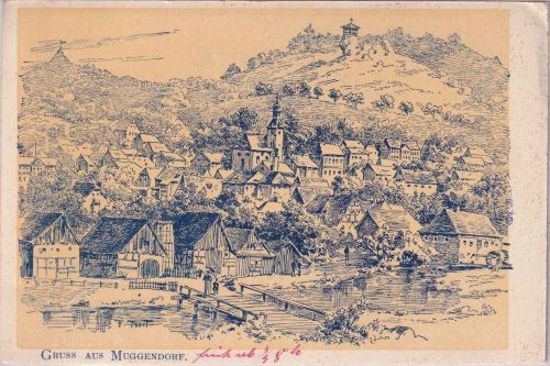 Bayern - Muggendorf Ortsansicht Künstler-AK ungelaufen ca. 1900