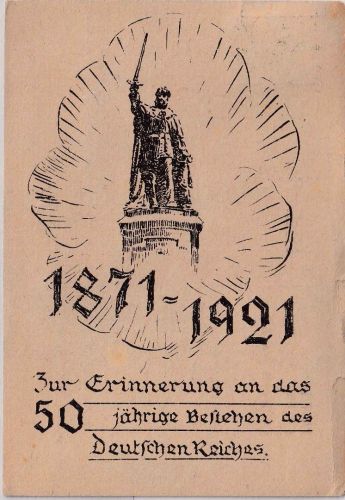 Ostpreussen - 1871-1921 50 J. Dt. Reich Wohlfahrtskarte Ostbund gelaufen 1921