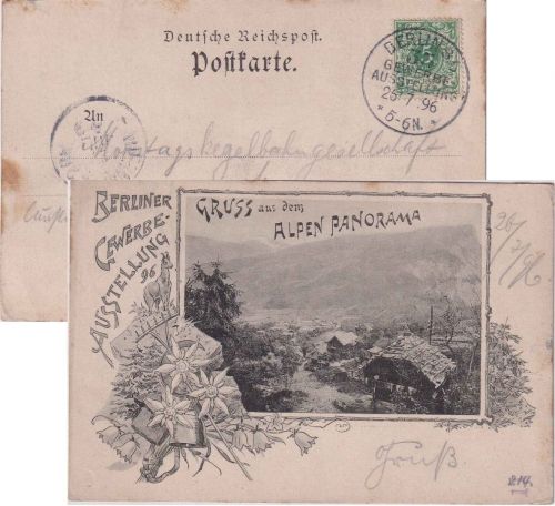 DR - Berlin SO33 Gewerbe-Ausstellung SST/Sonderkarte n. Nürnberg 26.7.96