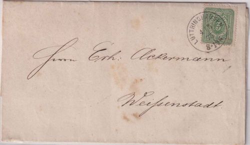 DR - 3 PfgE. Faltdrucksache kl. K1 Lüttringhausen 4/5 75 n. Weißenstadt/Bayern