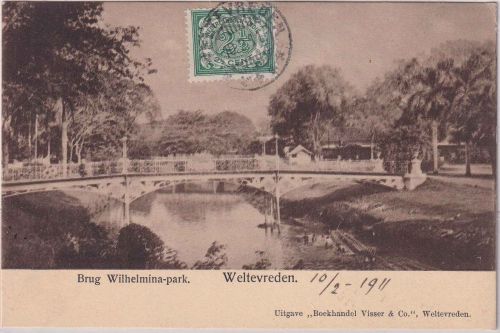 Niederl. Indien - 2 1/2 C. Ziffer Drucksachenkarte (Ansicht) Weltefreden 1911