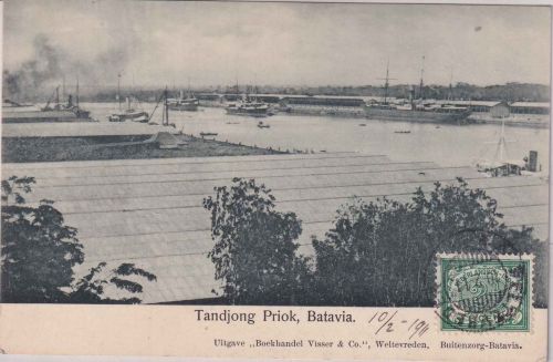 Niederl. Indien - 2 1/2 C. Ziffer Drucksachenkarte (Ansicht) Weltefreden 1911