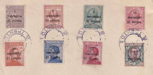 Italien - Gem.Ausg. Jul.-Venetien/Trentino/Dalmatien 8 Werte Trient 1919