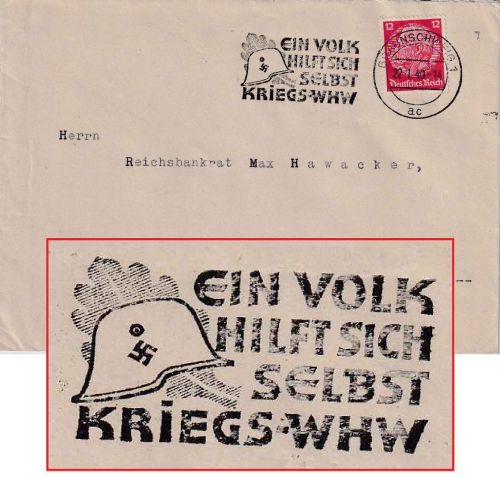 DR - Braunschweig 1940 Kriegs-WHW Masch.werbestpl. Brief n. Goslar