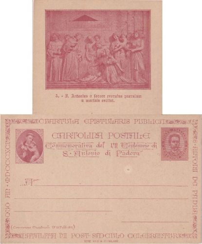 Italien - S. Antonio di Padova 1895 10 C. Privatganzsache ungebraucht Bild 5