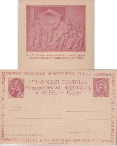 Italien - S. Antonio di Padova 1895 10 C. Privatganzsache ungebraucht Bild 9