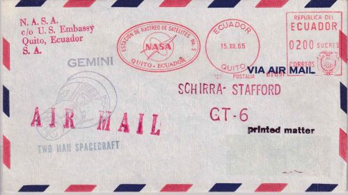 Ecuador - Quito 1965 2 S. AFS "Nasa" Luftpostdrucksachenbrief