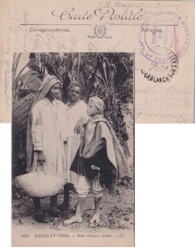 Frankreich/Marokko - Casablanca 1916 Kriegsgefangenenkarte n. Berlin-Neukölln